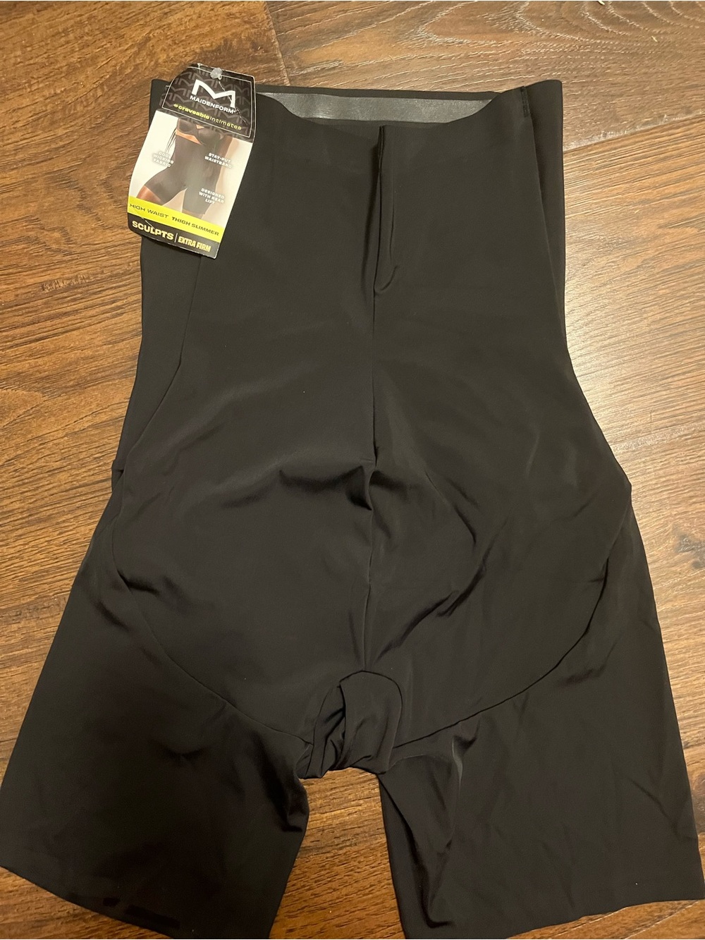 Maidenform High Waist Thigh Slimmer Shapewear L Black Extra Firm NWT